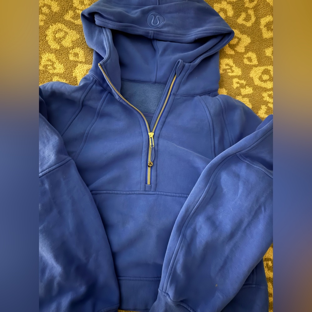 Worn Once Blue Lululemon scuba half zip hoodie M/L